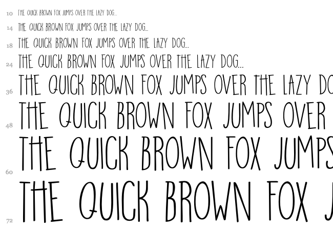 DK Mango Smoothie font waterfall